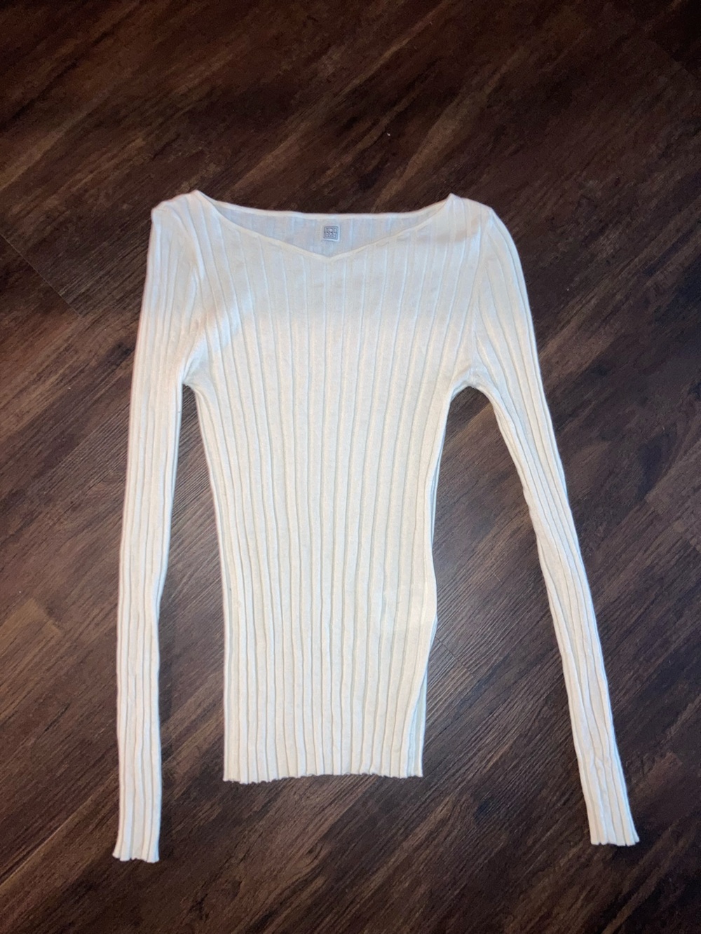 Toteme women’s Ribbed Long Sleeve Sweater shirt size M
